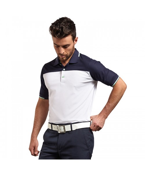 Plain g.Frederick collar block polo shirt Glenmuir 160 GSM